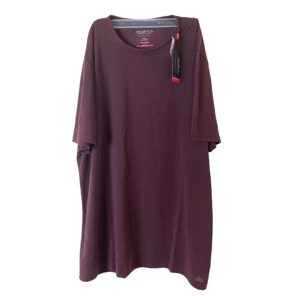 Awearness Kenneth Cole AWEAR-TECH Burgundy Crew Neck T-Shirt Size XXL NWT - Picture 1 of 4